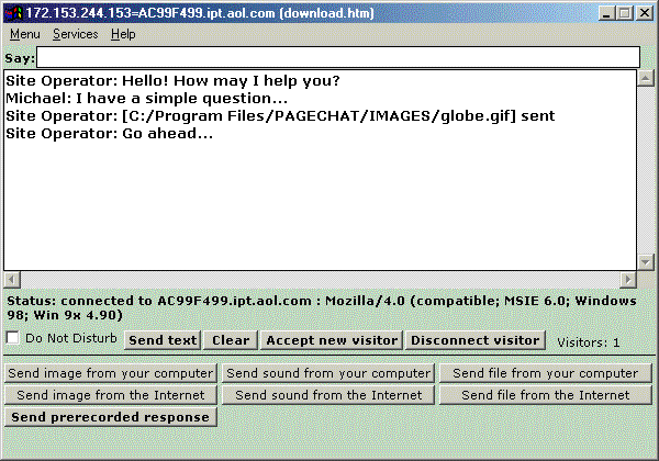 Web Messenger Screenshot
